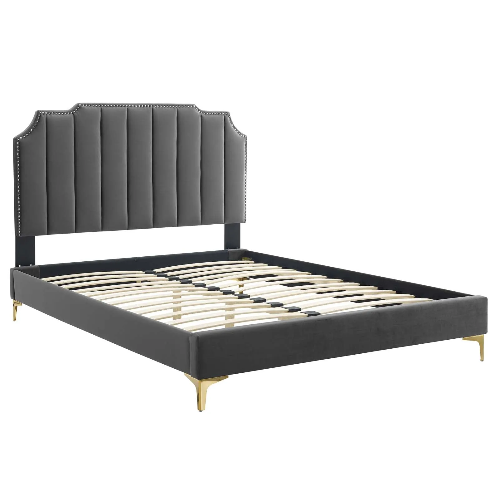 Colette Queen Performance Velvet Platform Bed By Modway - MOD-6583