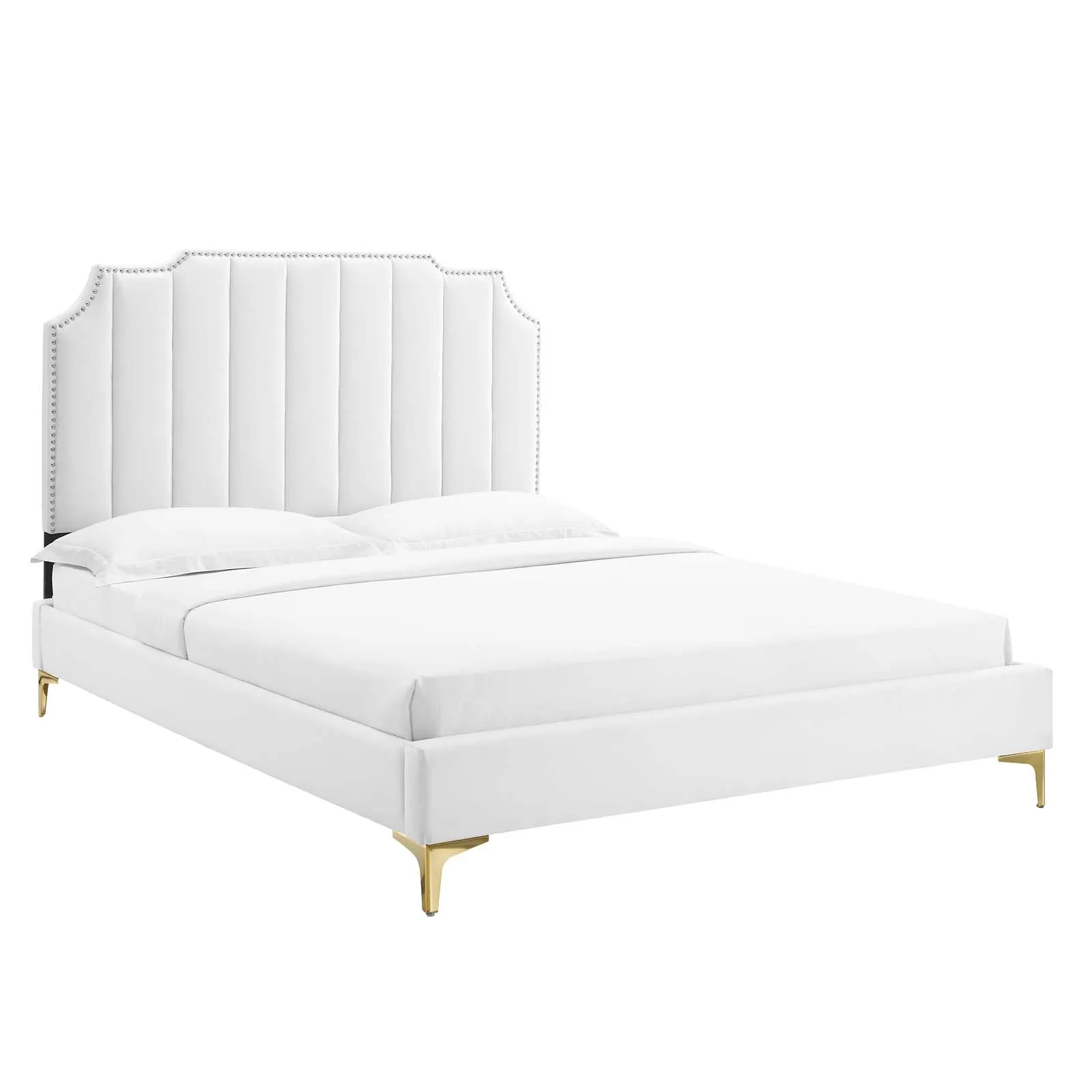 Colette Queen Performance Velvet Platform Bed By Modway - MOD-6583