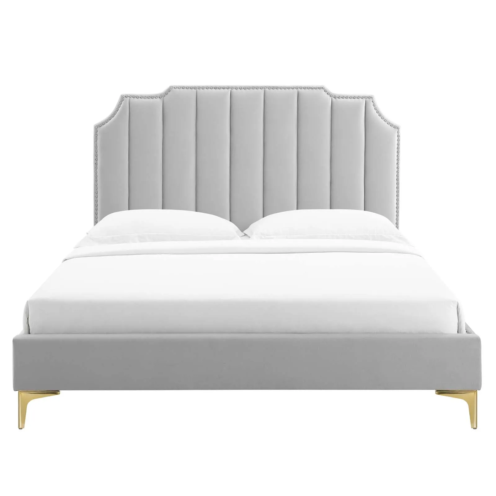 Colette Queen Performance Velvet Platform Bed By Modway - MOD-6583