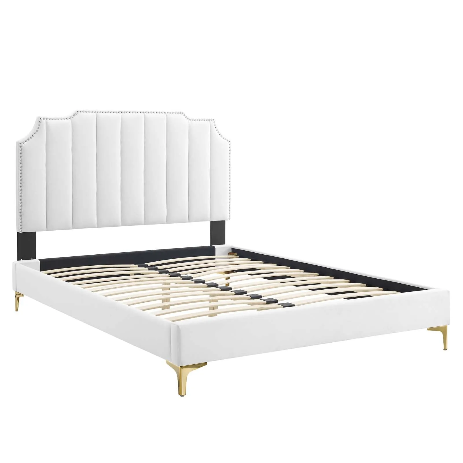 Colette Queen Performance Velvet Platform Bed By Modway - MOD-6583