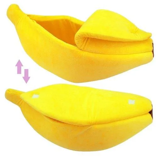 Cozy Cute Banana Cat Bed Cushion