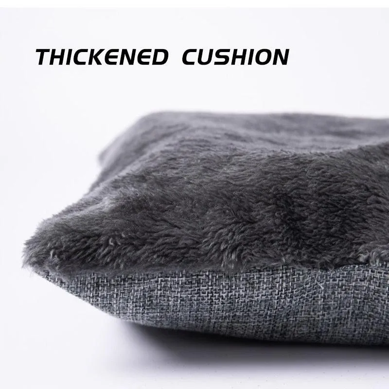 Cozy Plush Gray Cave Bed for Small Dogs and Cats