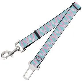 Dog Safety Seatbelt for Cars - Easter Bunnies Smiling Sky Blue