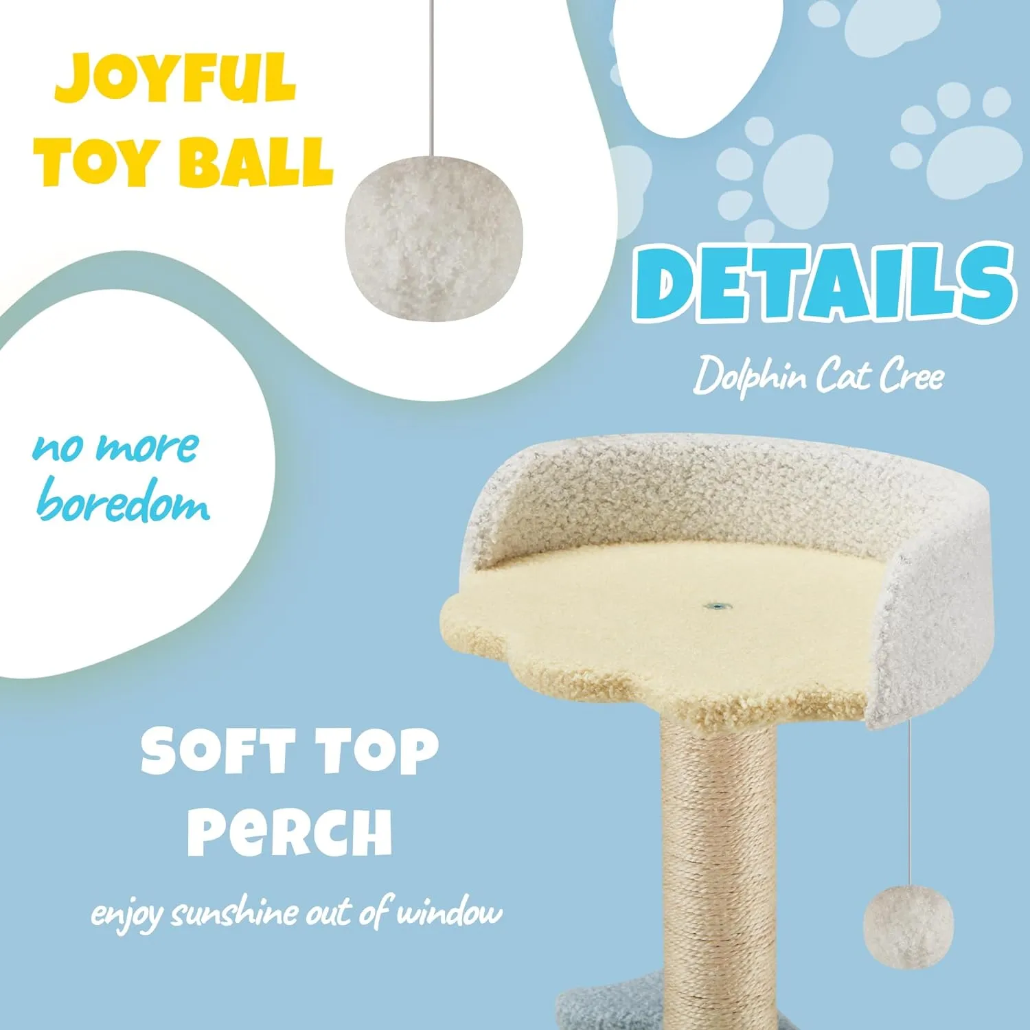 Dolphin Cat Tree for Indoor Cats