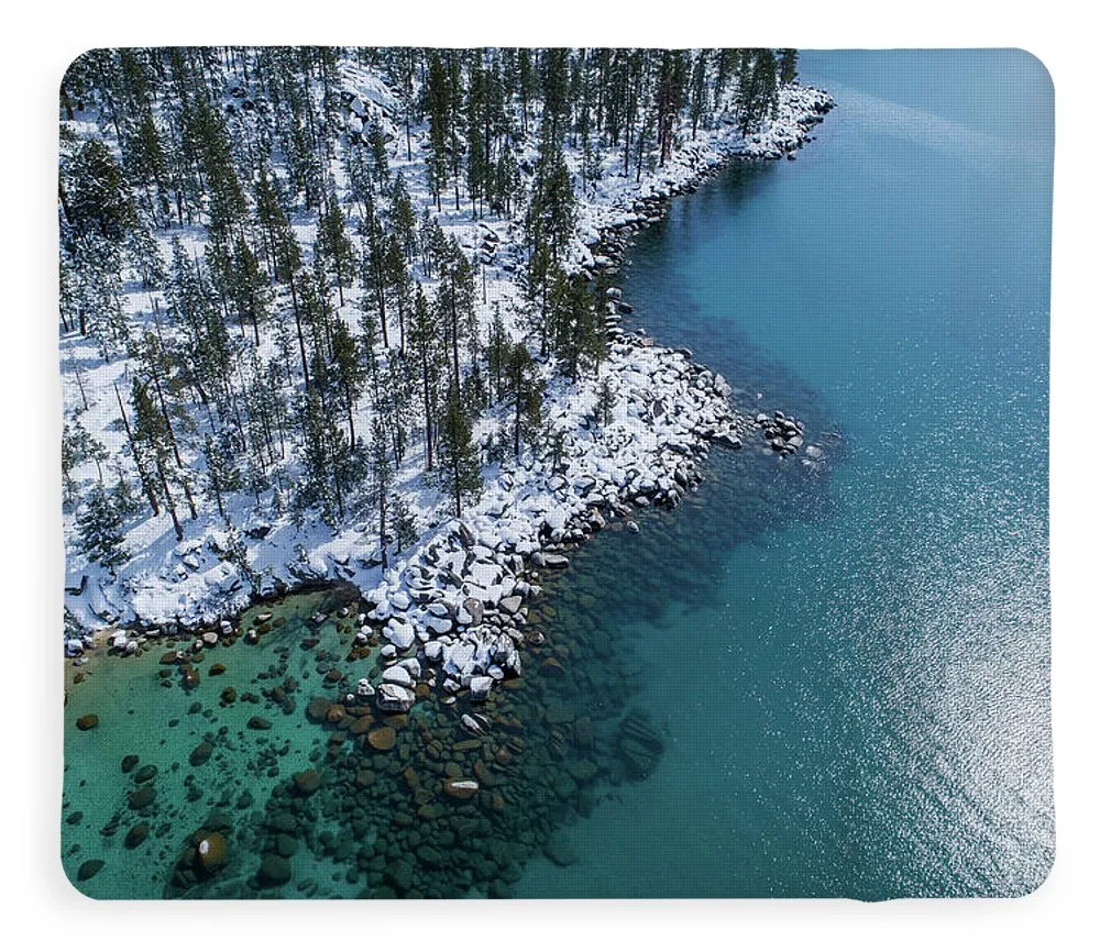 East Shore Winter Aerial By Brad Scott - Blanket