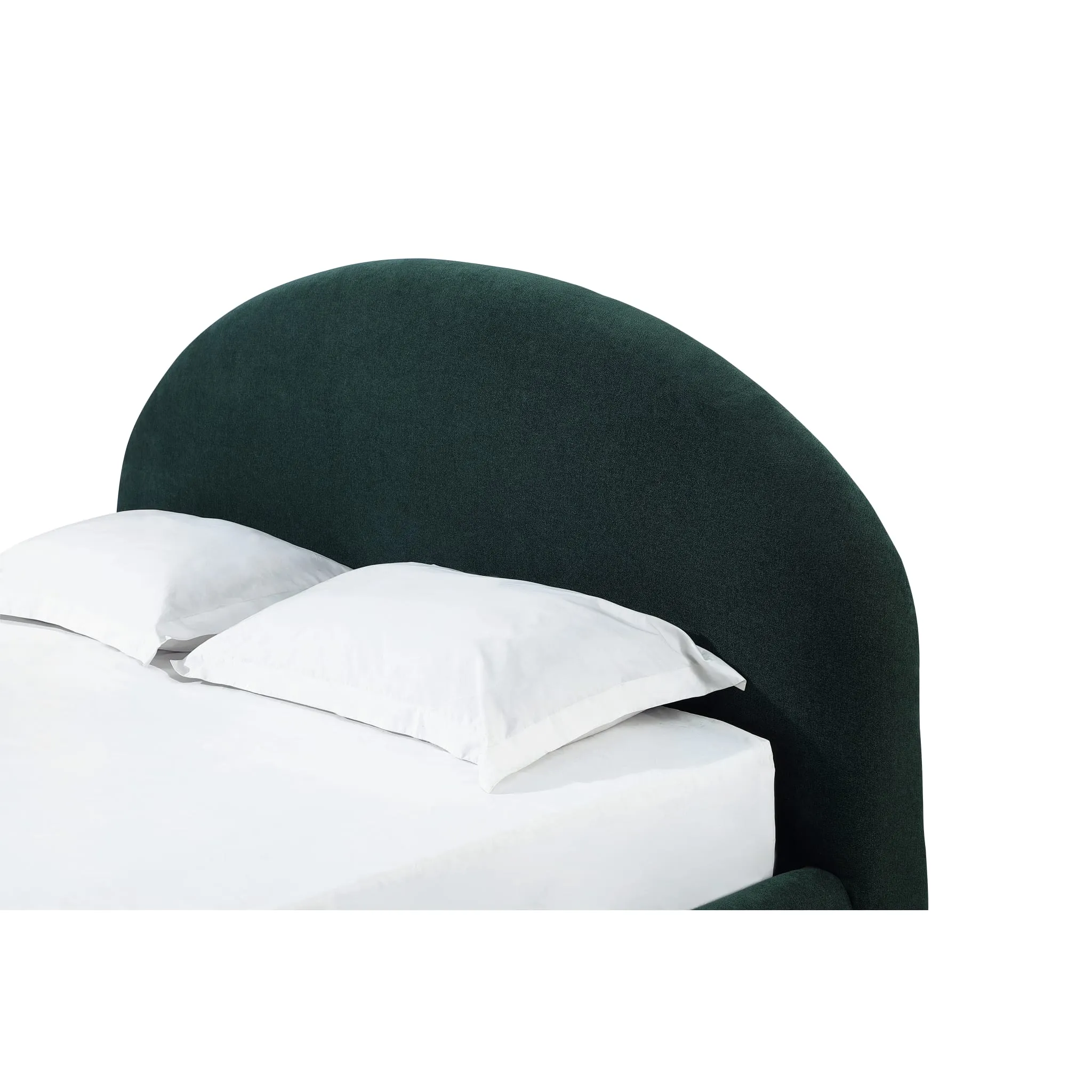 Flex Upholstered Bed in Emerald Chenille