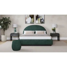 Flex Upholstered Bed in Emerald Chenille