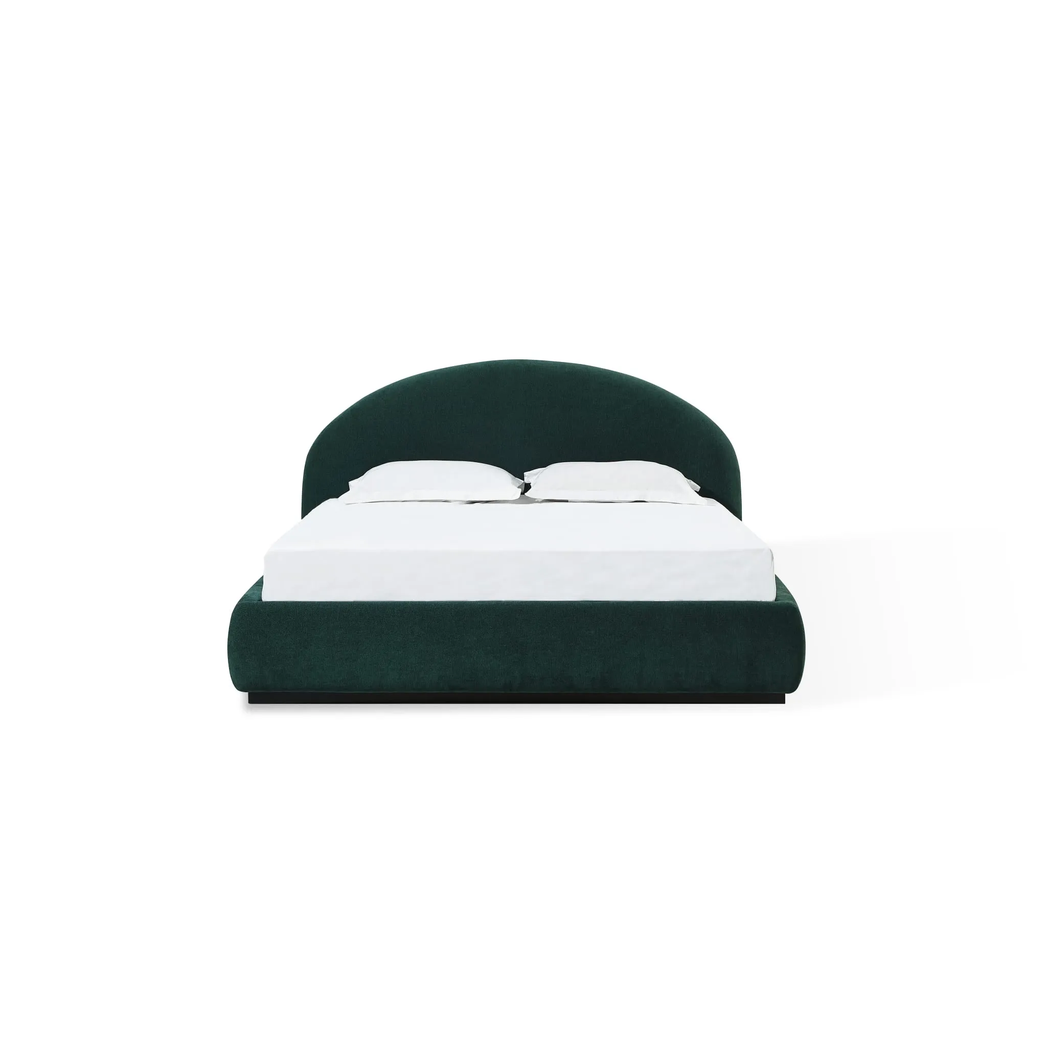 Flex Upholstered Bed in Emerald Chenille