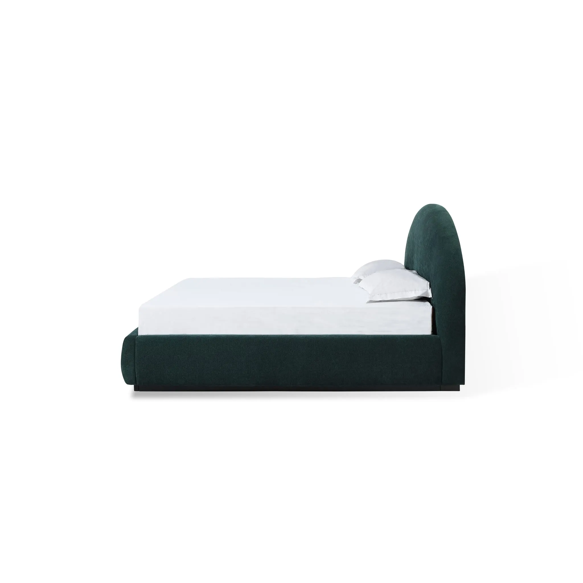 Flex Upholstered Bed in Emerald Chenille