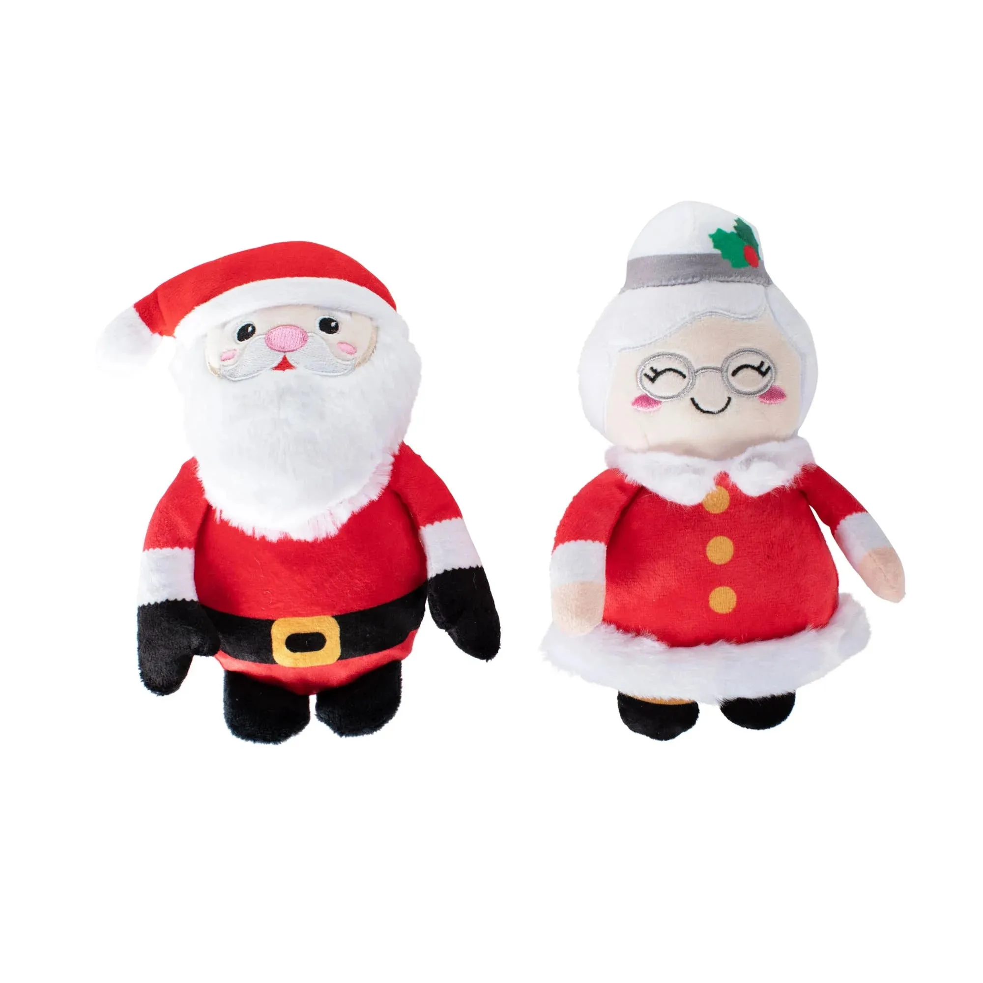 Fringe Dog Toy Holiday Mr. and Mrs. Santa Paws