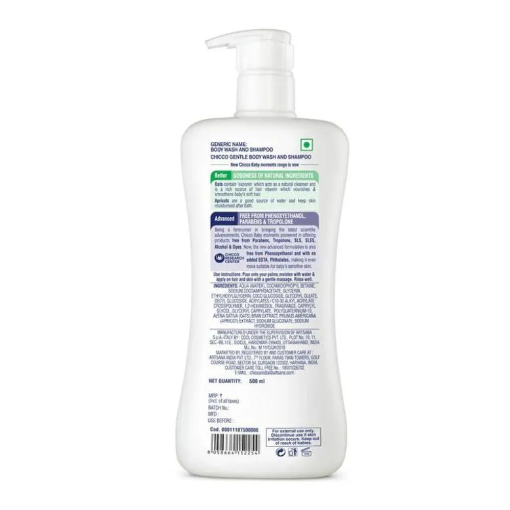 Gentle Body Wash And Shampoo 500Ml