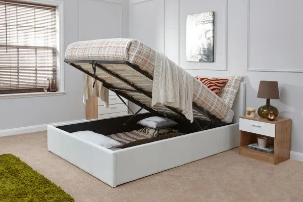 GFW End Lift Leather Ottoman Bed