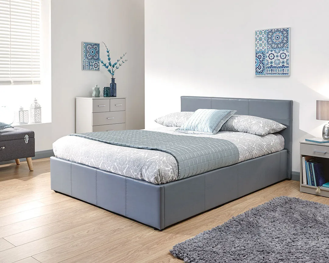 GFW End Lift Leather Ottoman Bed