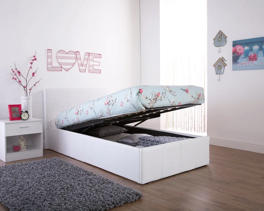 GFW End Lift Leather Ottoman Bed