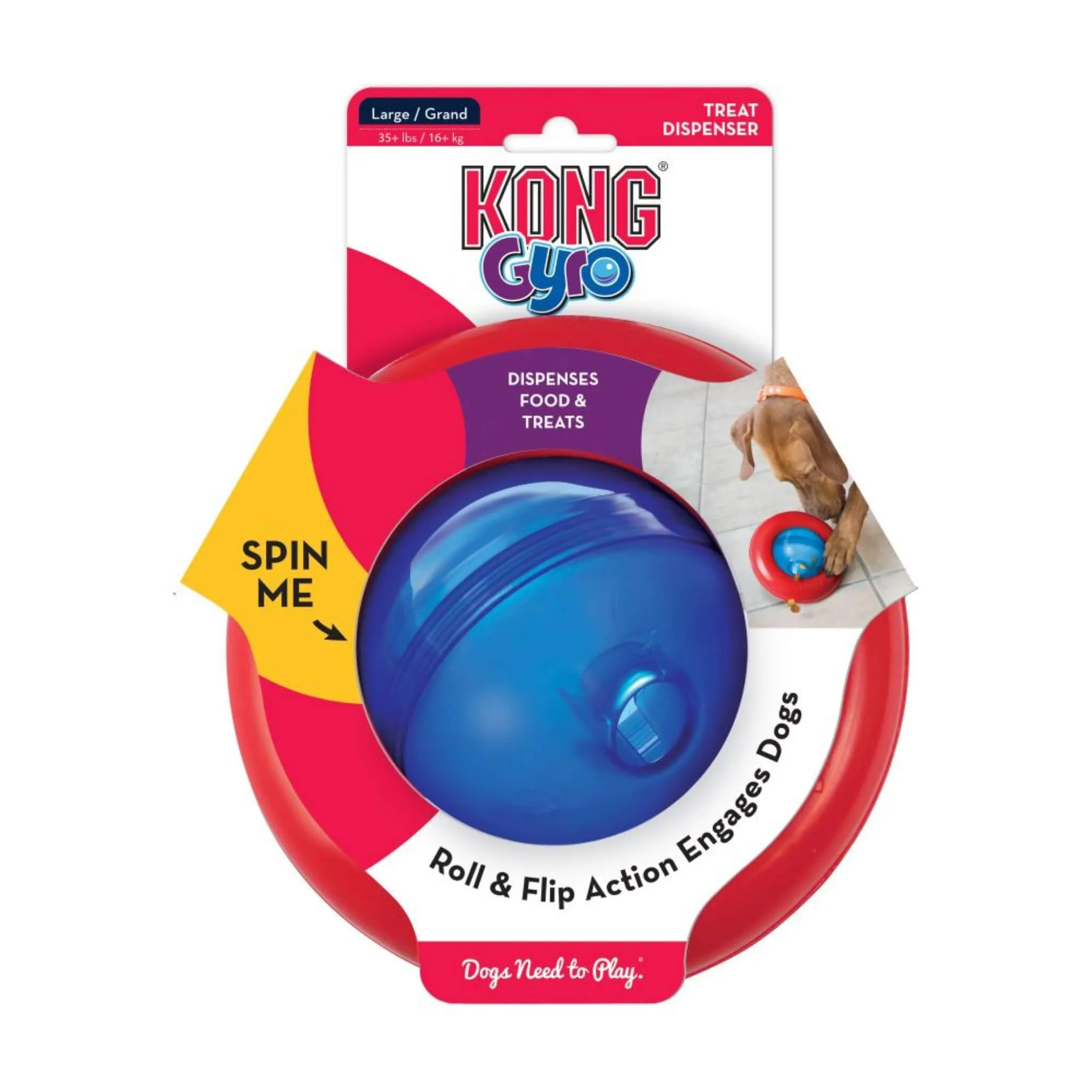 Gyro Treat Dispensing Interactive Dog Toy