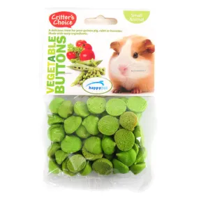 Happy Pet Critters Choice Small Animal Vegetable Button Drops Treat 40g