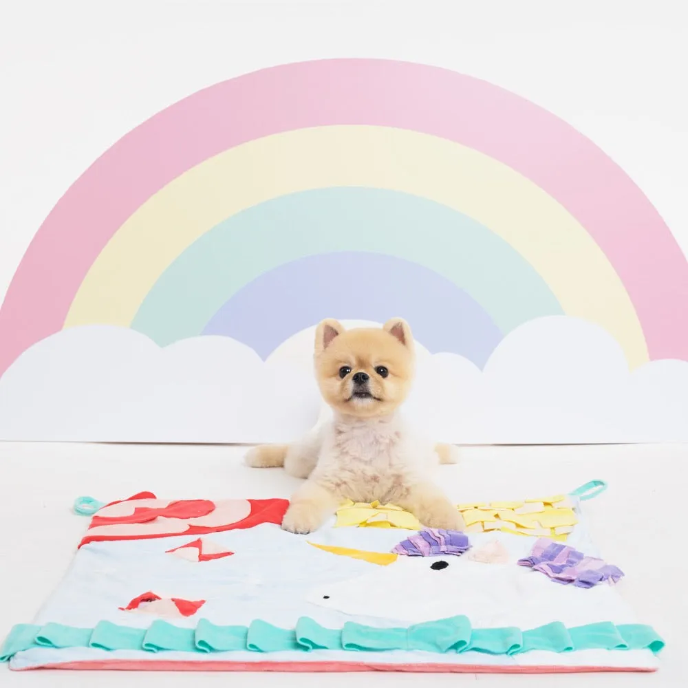 Hey Cuzzies Unicorn PlayQuilt Dreamers Interactive Dog Toy Mat