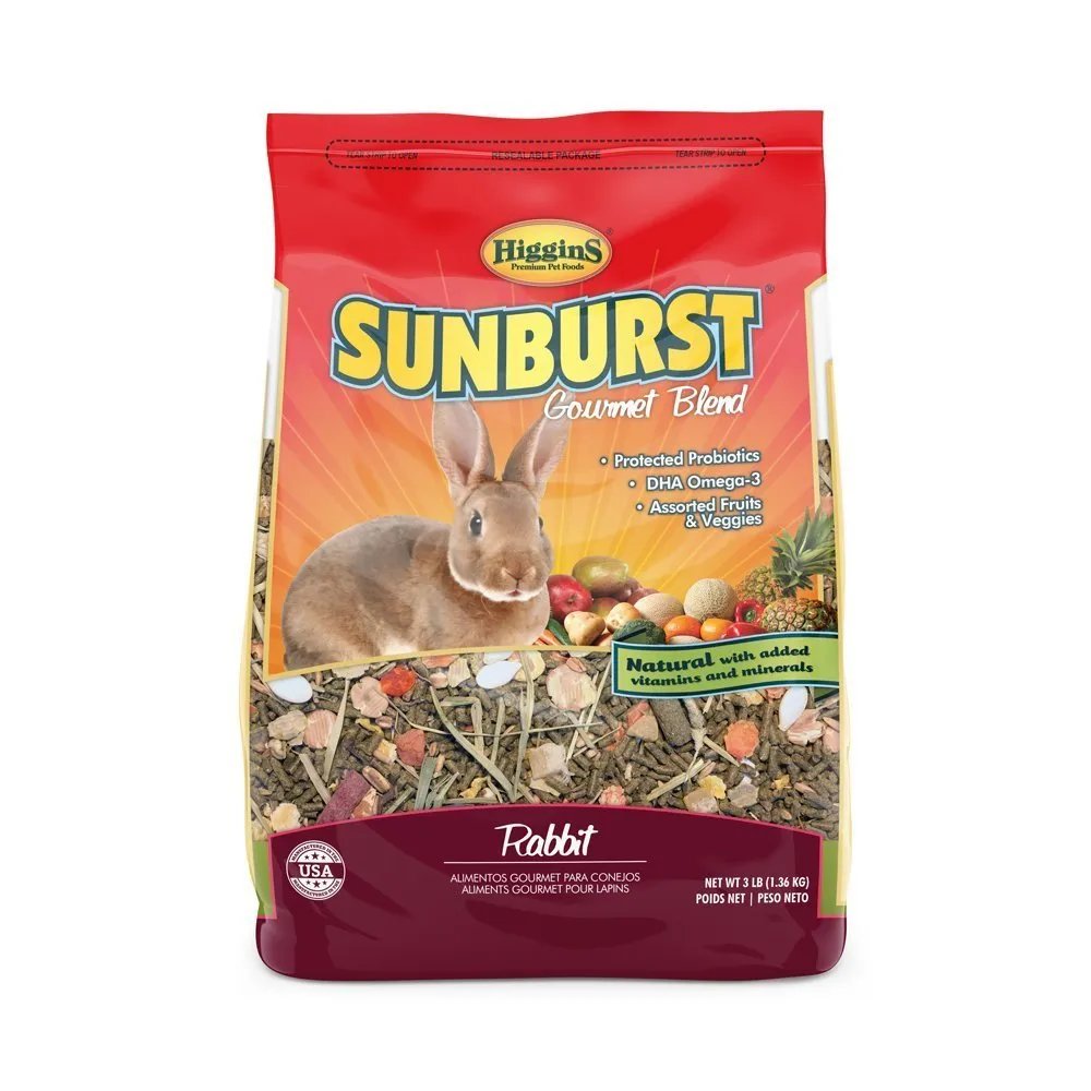 Higgins Sunburst Gourmet Rabbit Food Mix 3lb