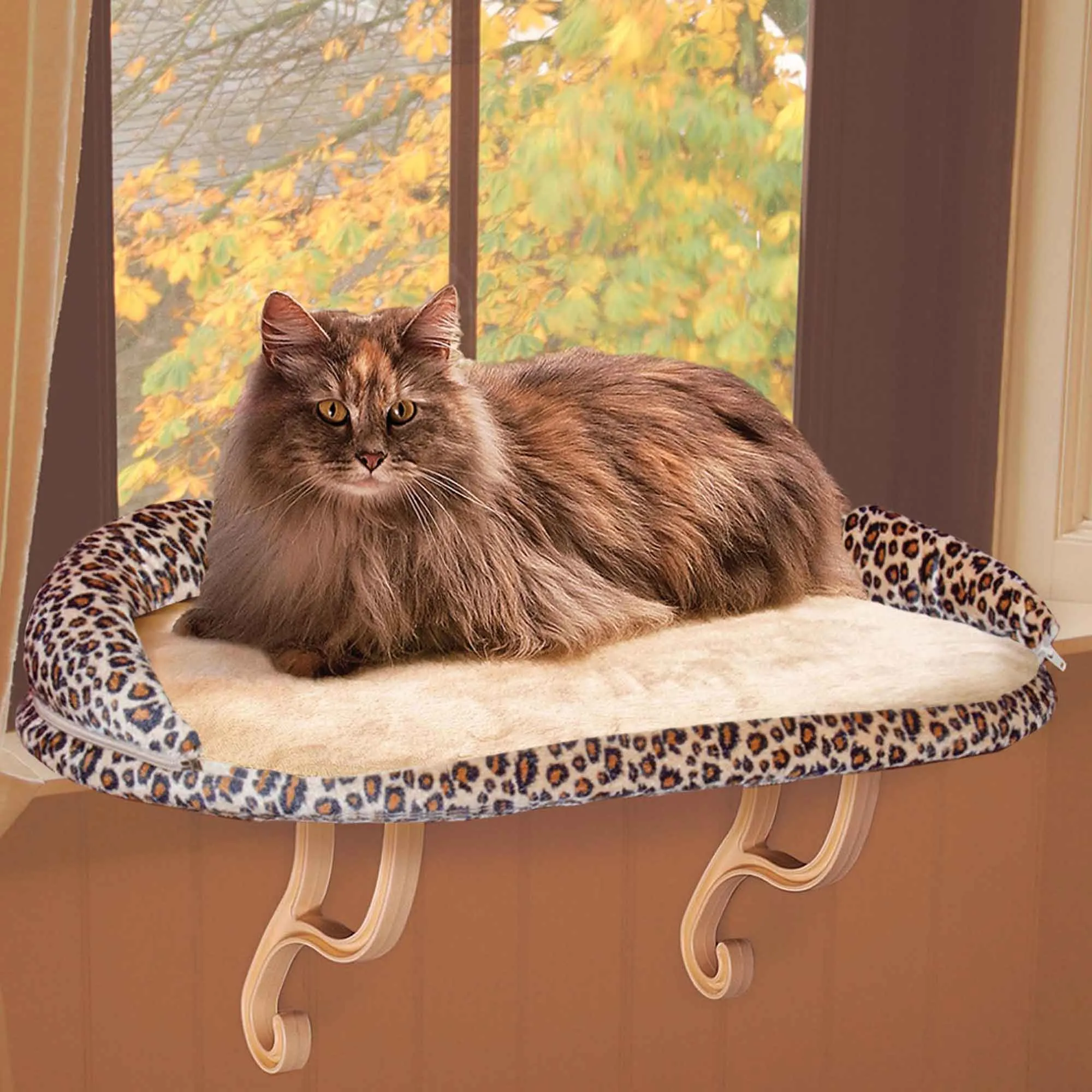 K&H Pet Products Deluxe Kitty Sill with Removable Bolster