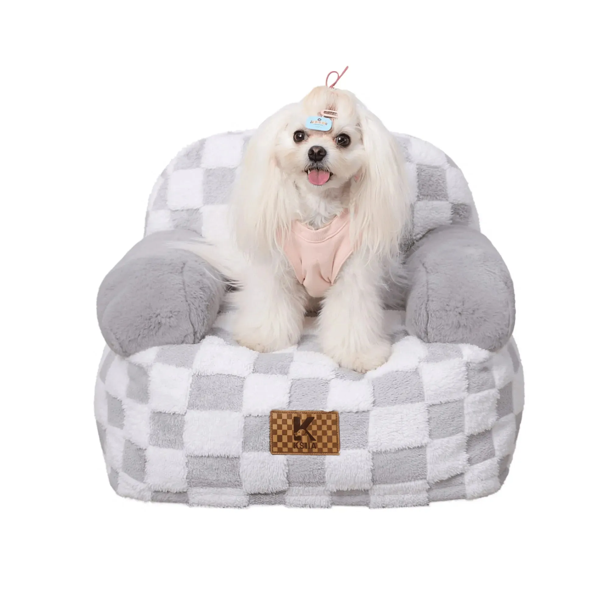 Ksiia Portable Plush Sofa Bed for Cats & Small Dogs