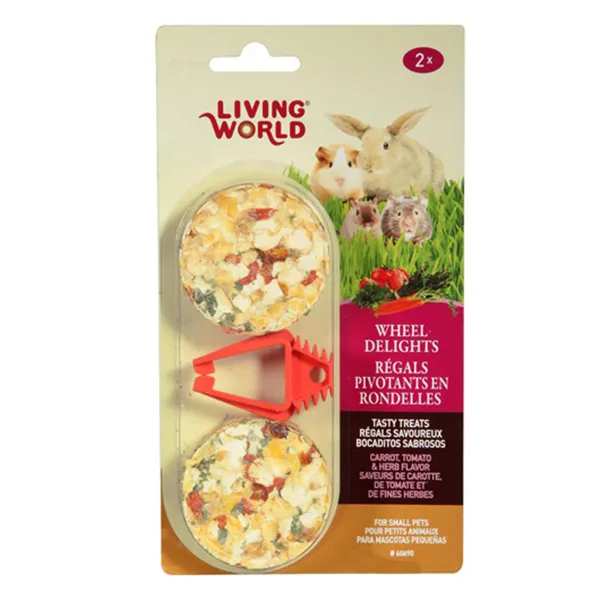 Living World Wheel Delights 2 Pack - Carrot, Tomato & Herbs