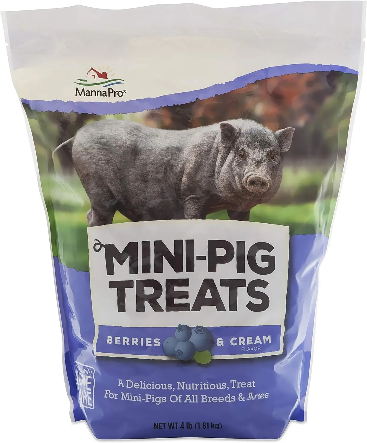 Manna-Pro  Mini-Pig Berries & Cream 4-lb, Pig Treat