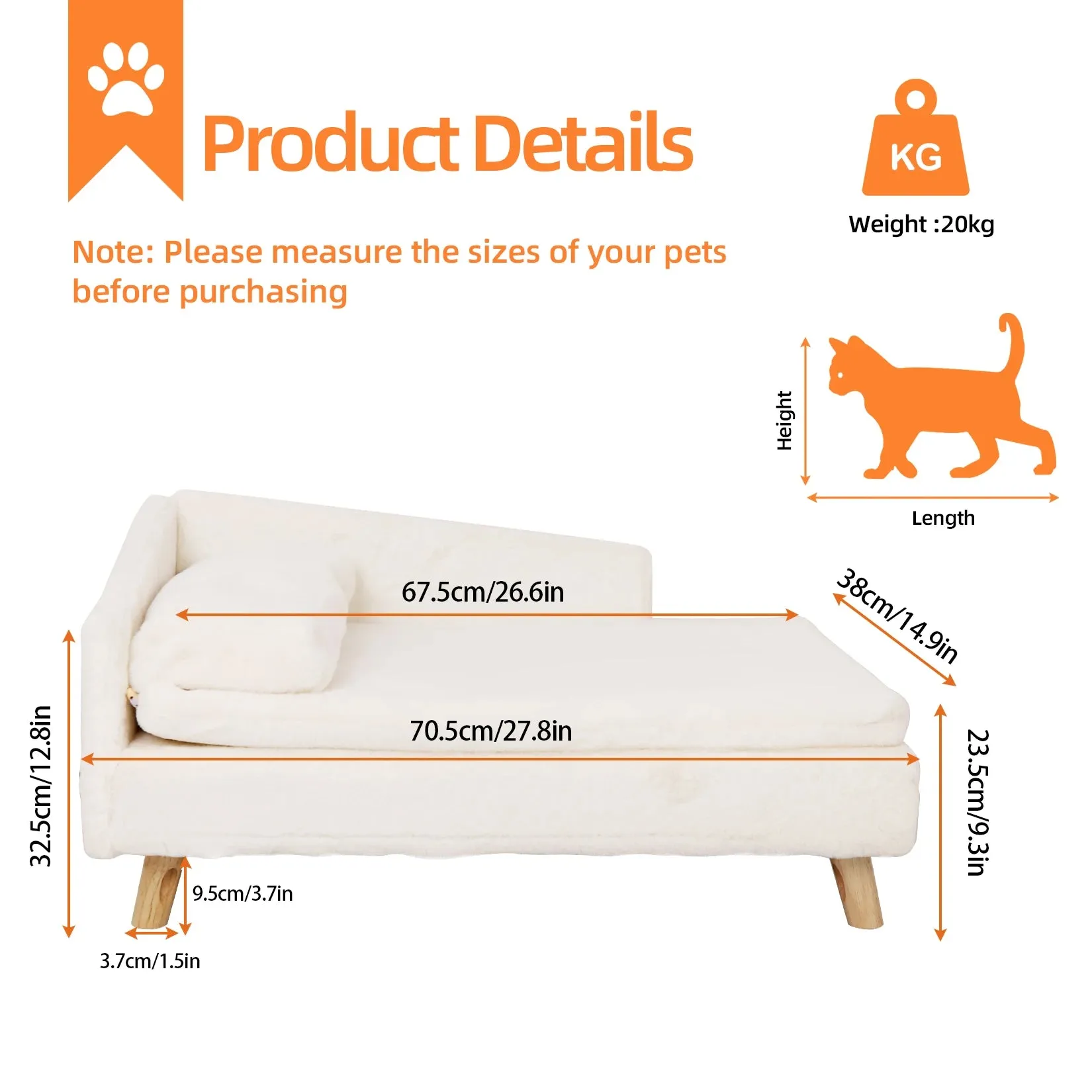 Minimalist L-Shape Dog Sofa Bed