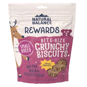 Natural Balance Limited Ingredient Crunchy Biscuits Small Breed Sweet Potato And Venison Recipe Dog Treat, 8-oz Bag