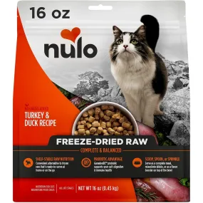 Nulo Freeze-Dried Raw Grain Free Turkey & Duck Cat Food 16oz