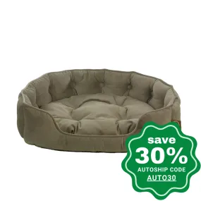 One for Pets - Faux Suede Snuggle Bed - Taupe - 25" x 21" x 6"(L)