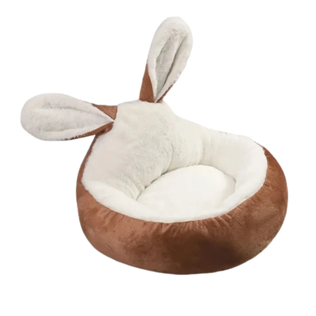 PetAffairs Soft Plush Cute Cartoon Rabbit Pet Bed