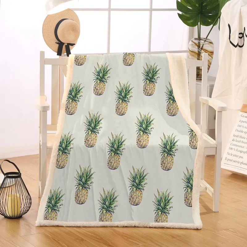 Pineapple Passion Soft Sherpa Blanket