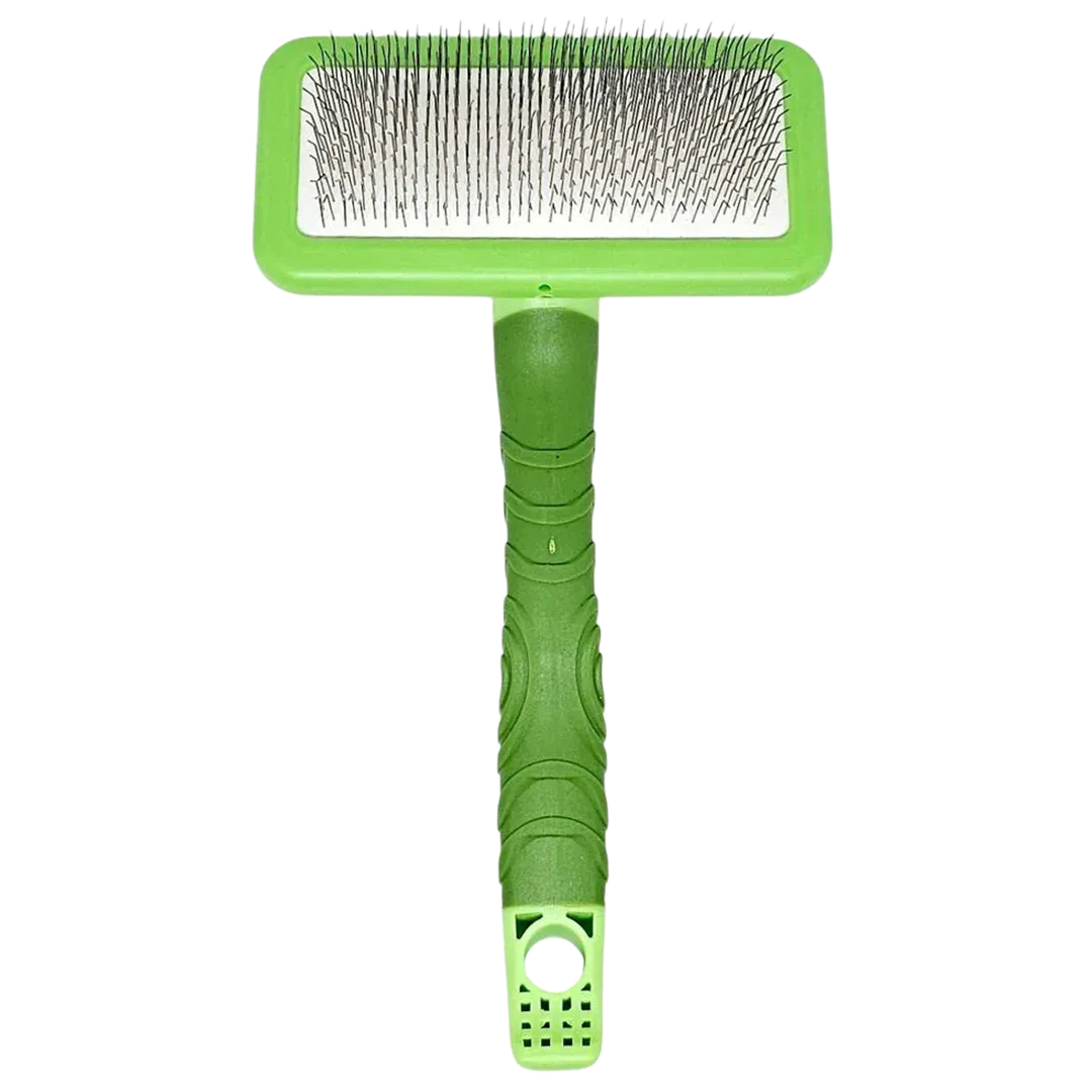 Plastic Handle Small Fluff Brush Green by Zolitta