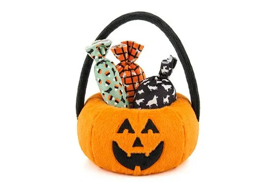 PLAY Dog Toy Halloween Basket & Candies