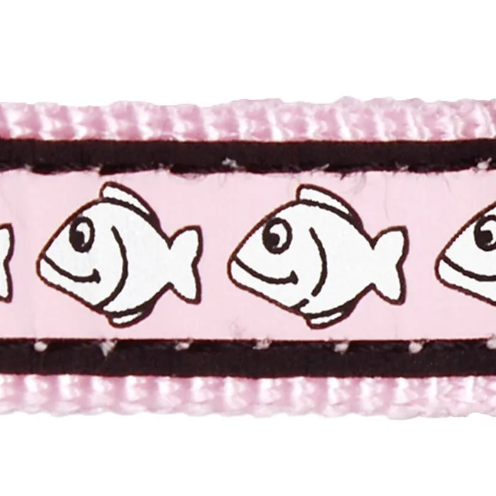 Red Dingo Reflective Fish Pink Cat Collar