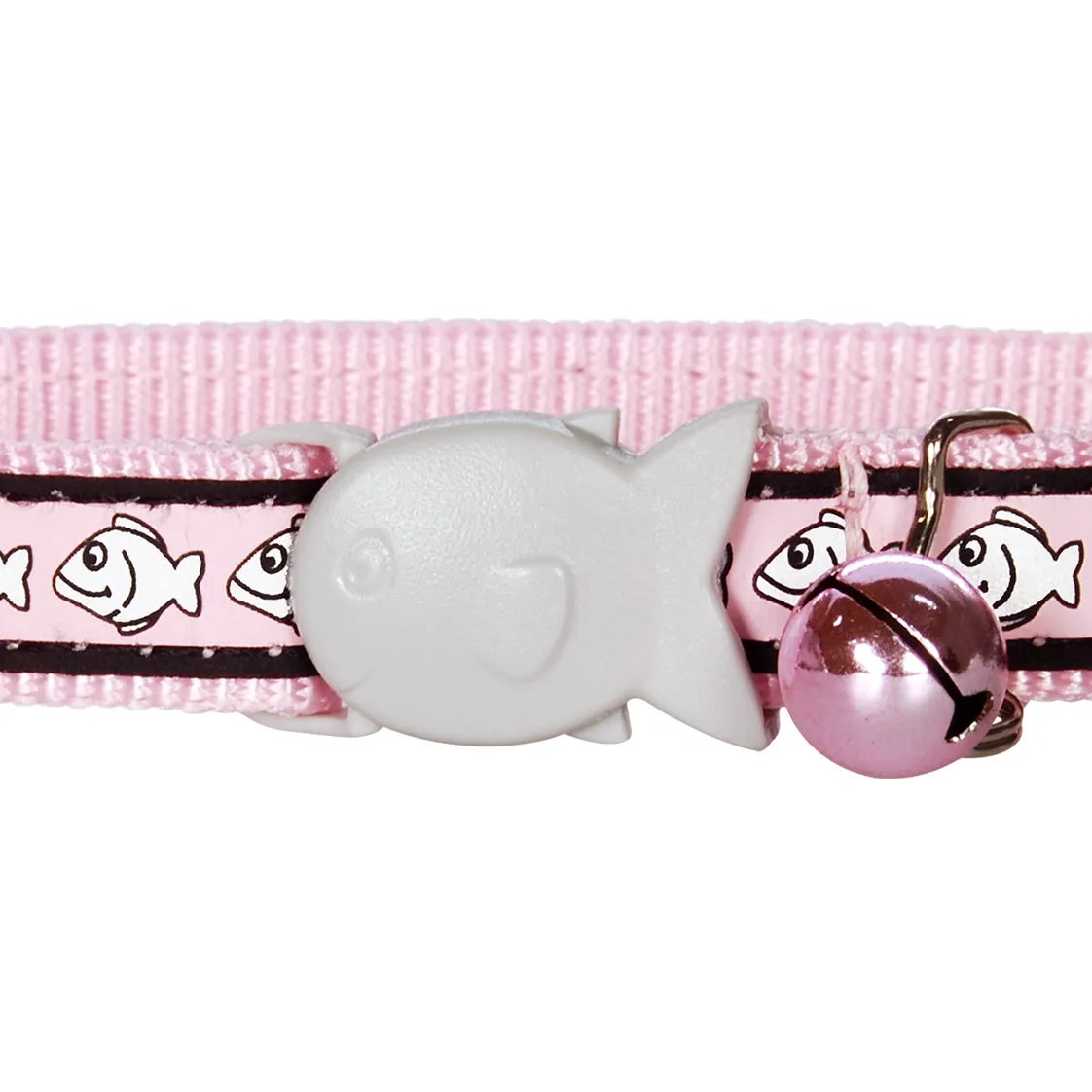 Red Dingo Reflective Fish Pink Cat Collar