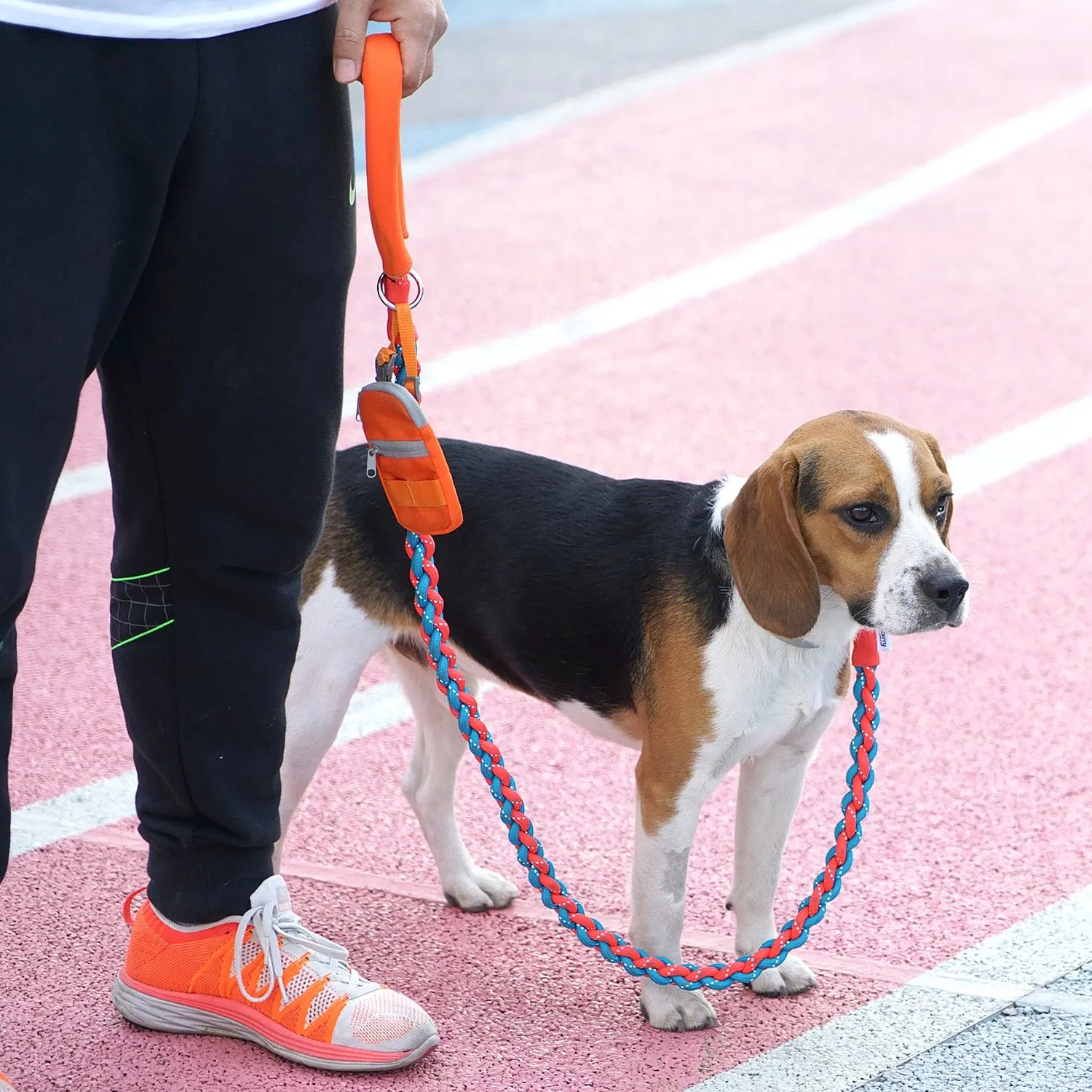 Reflective Handmade Braided Dog Rope Leash, 4 ft