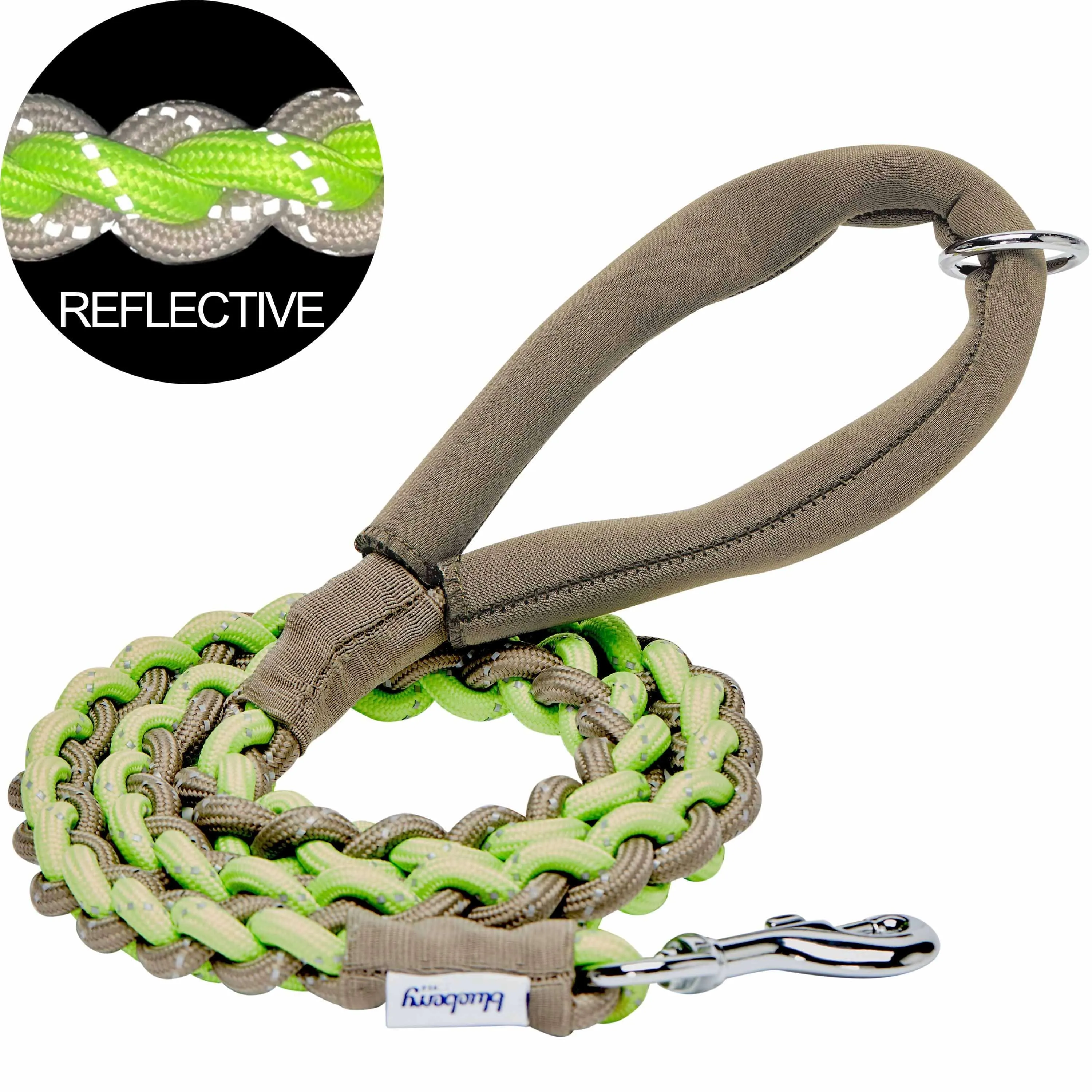 Reflective Handmade Braided Dog Rope Leash, 4 ft