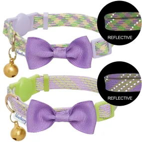 Reflective Striped Cat Collar, 2 Pack