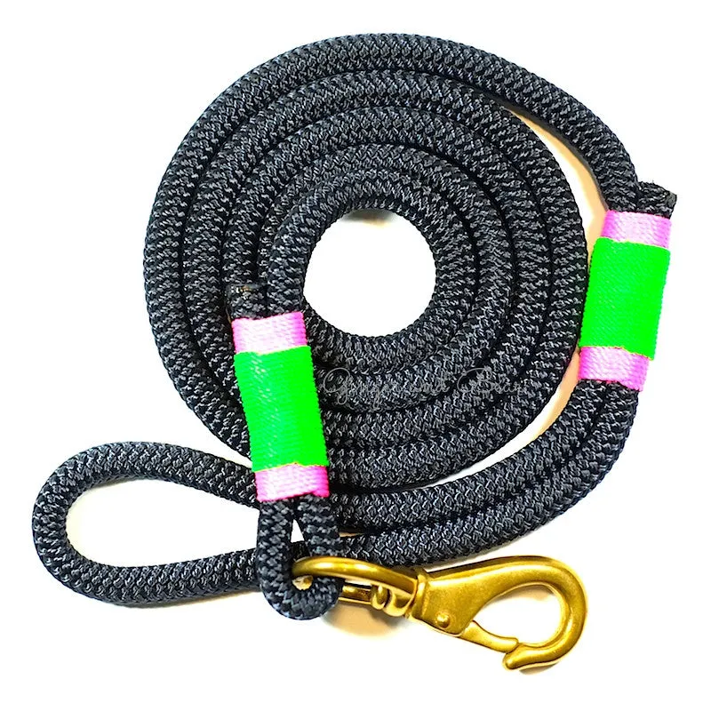 Rugged Hudson Leash: Watermelon, Navy