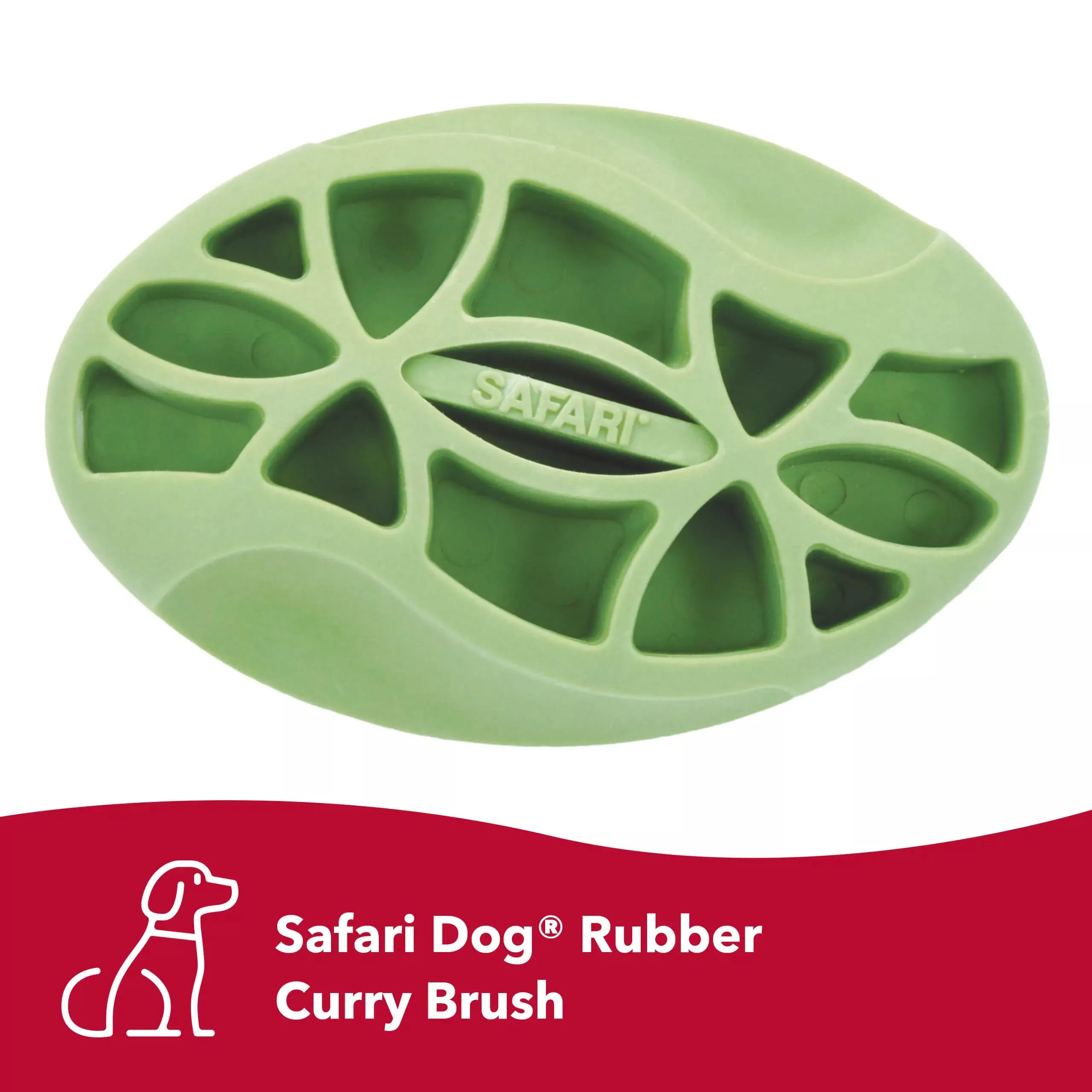 Safari Dog Soft Tip Rubber Curry Brush