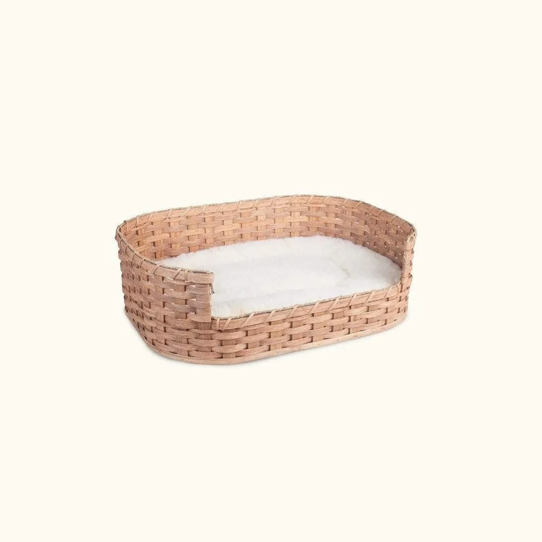 Small Wicker Dog Bed | Amish Woven Pet Bed Basket