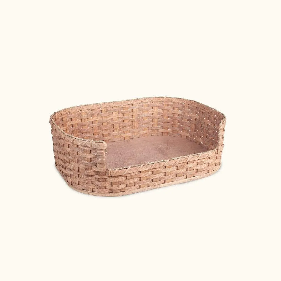 Small Wicker Dog Bed | Amish Woven Pet Bed Basket