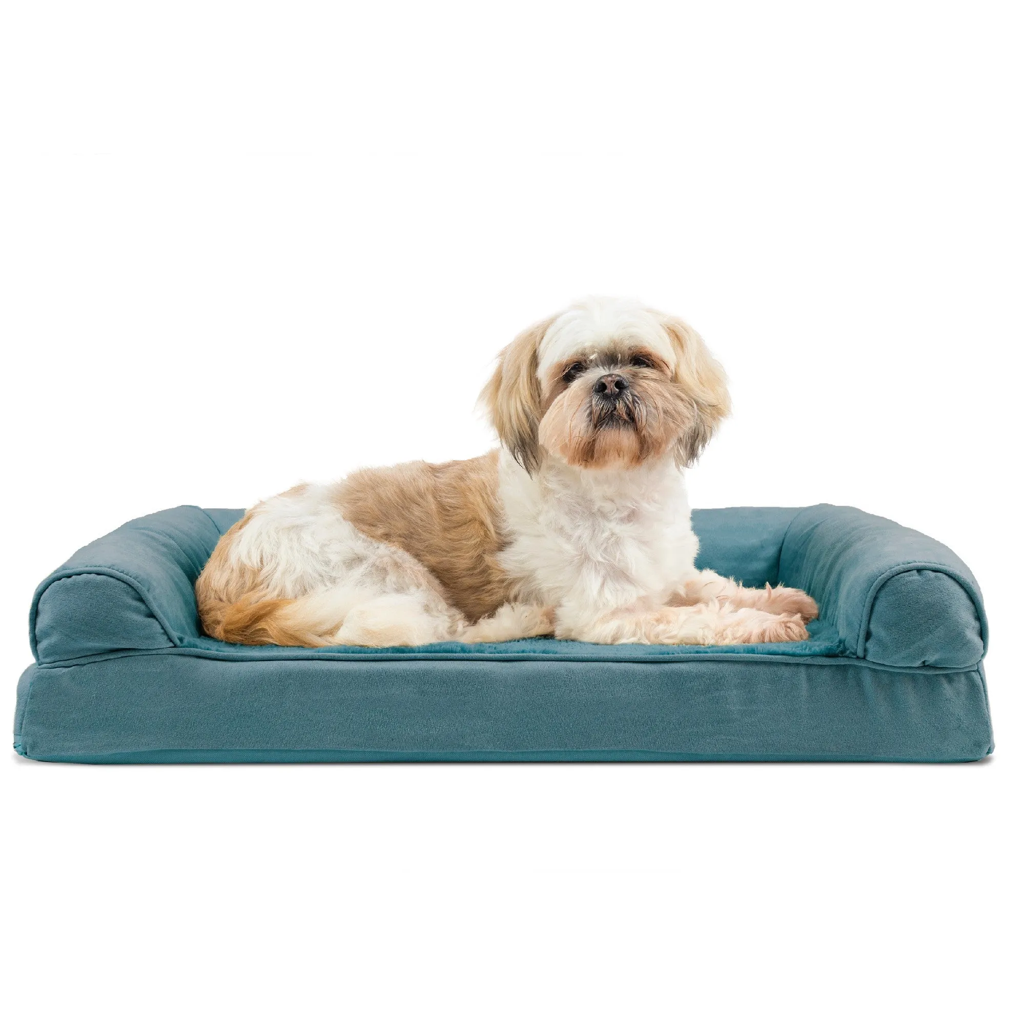 Sofa Dog Bed - Plush & Suede