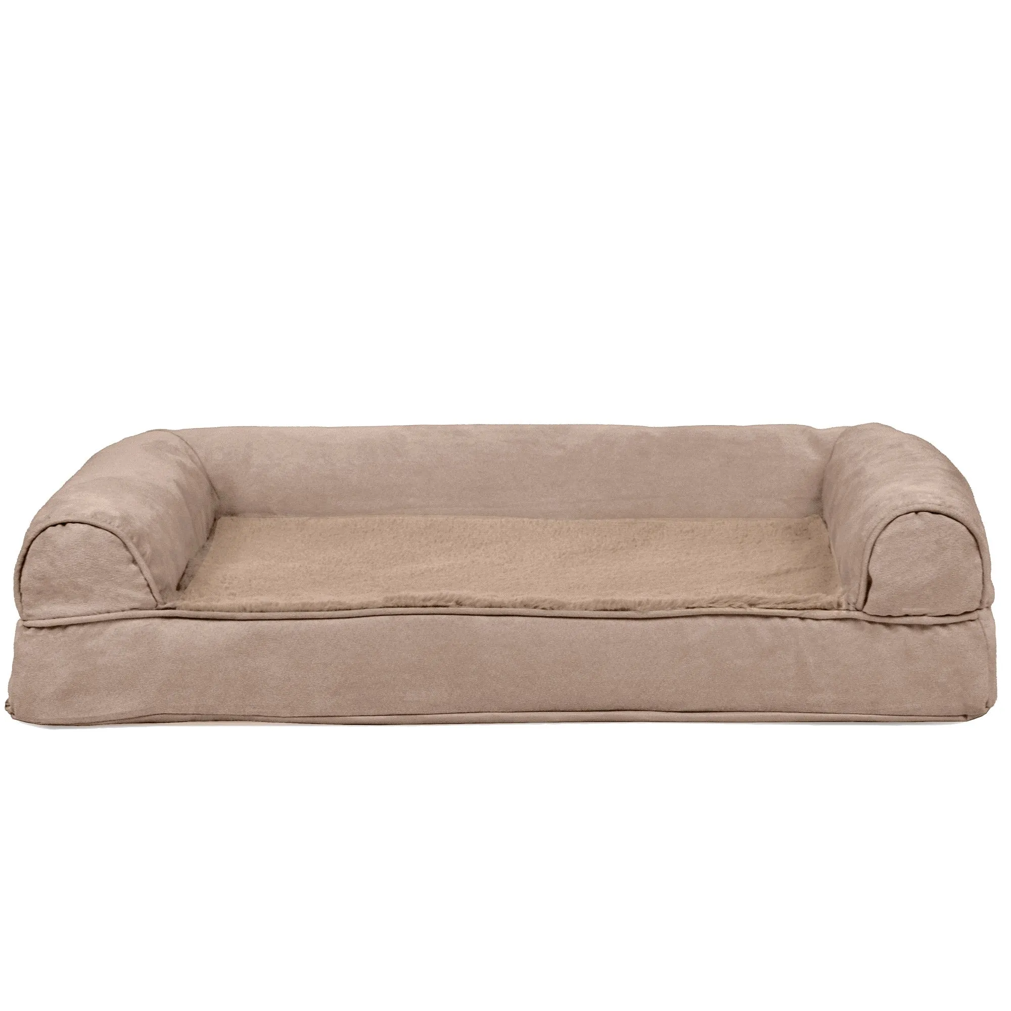 Sofa Dog Bed - Plush & Suede