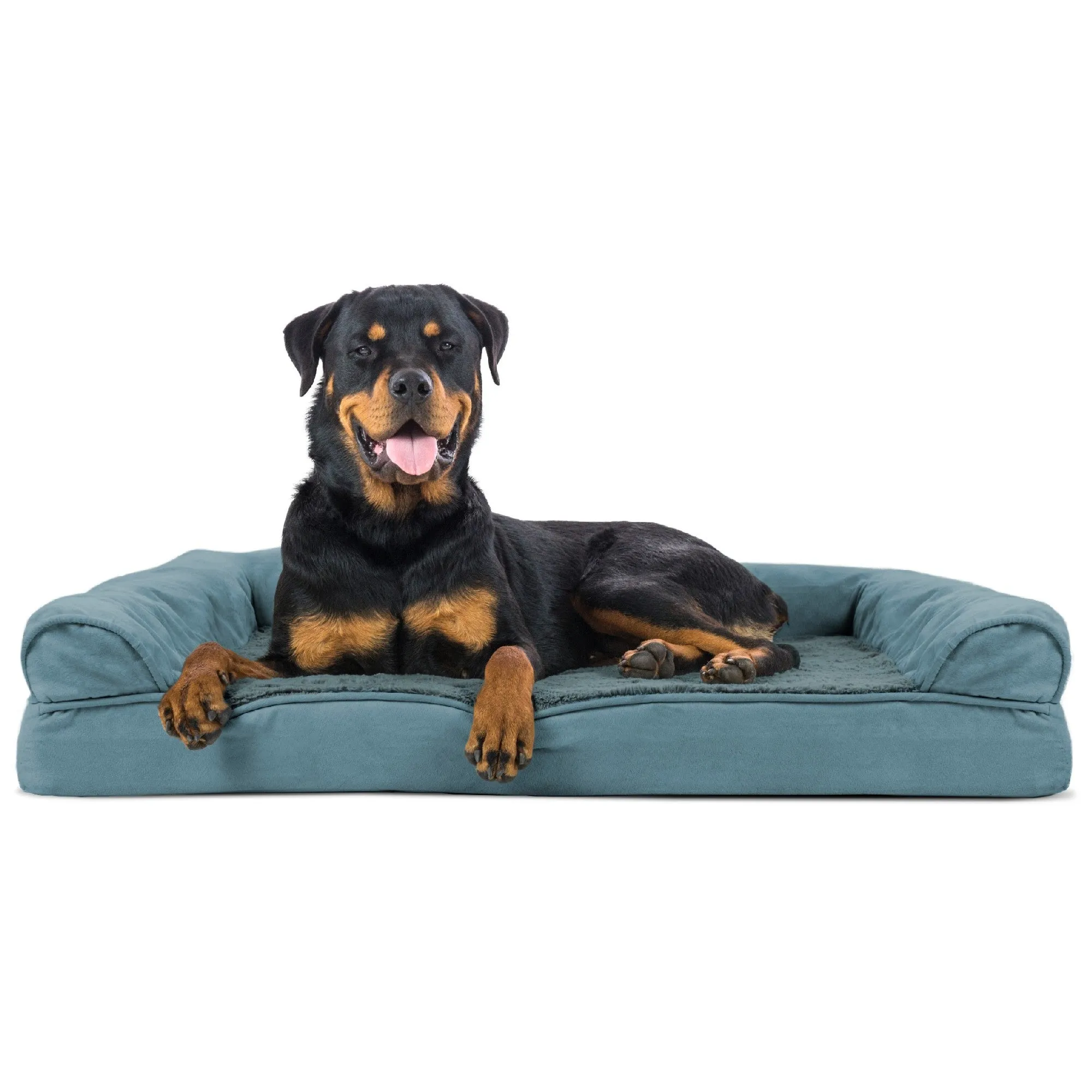 Sofa Dog Bed - Plush & Suede