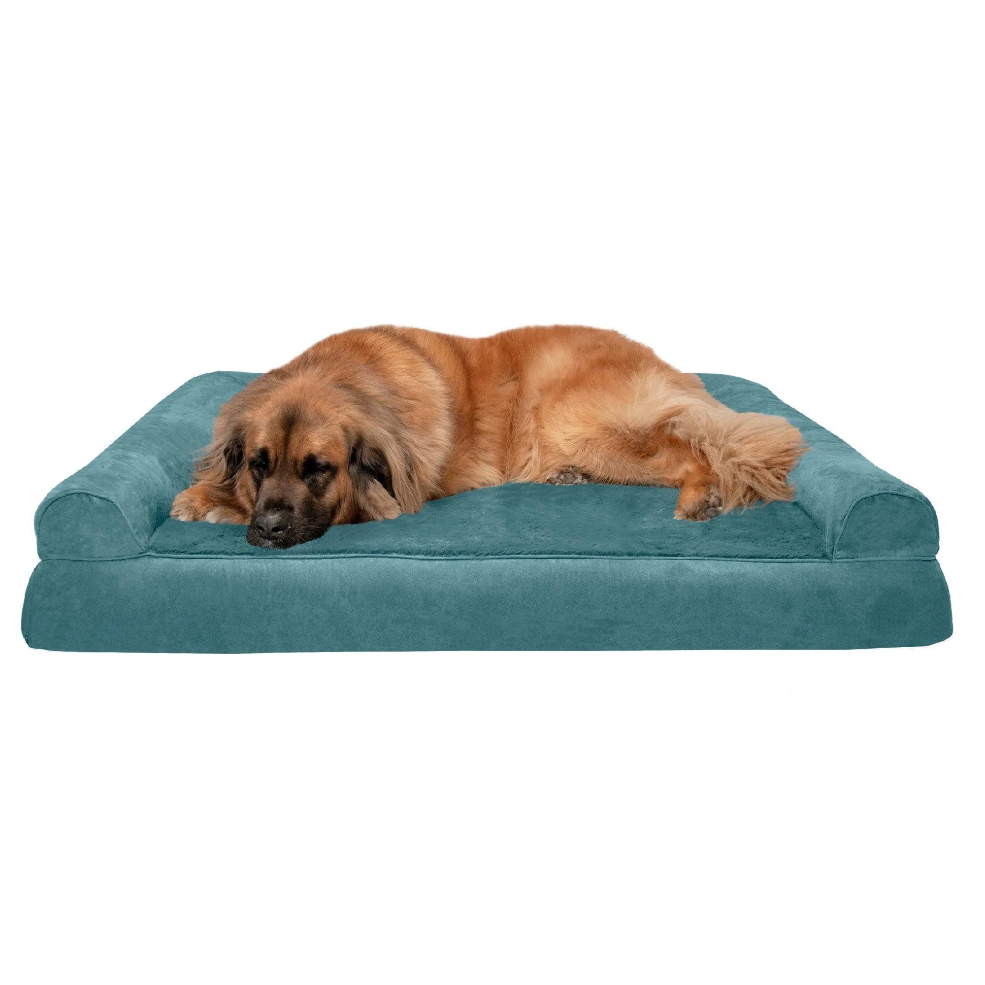 Sofa Dog Bed - Plush & Suede