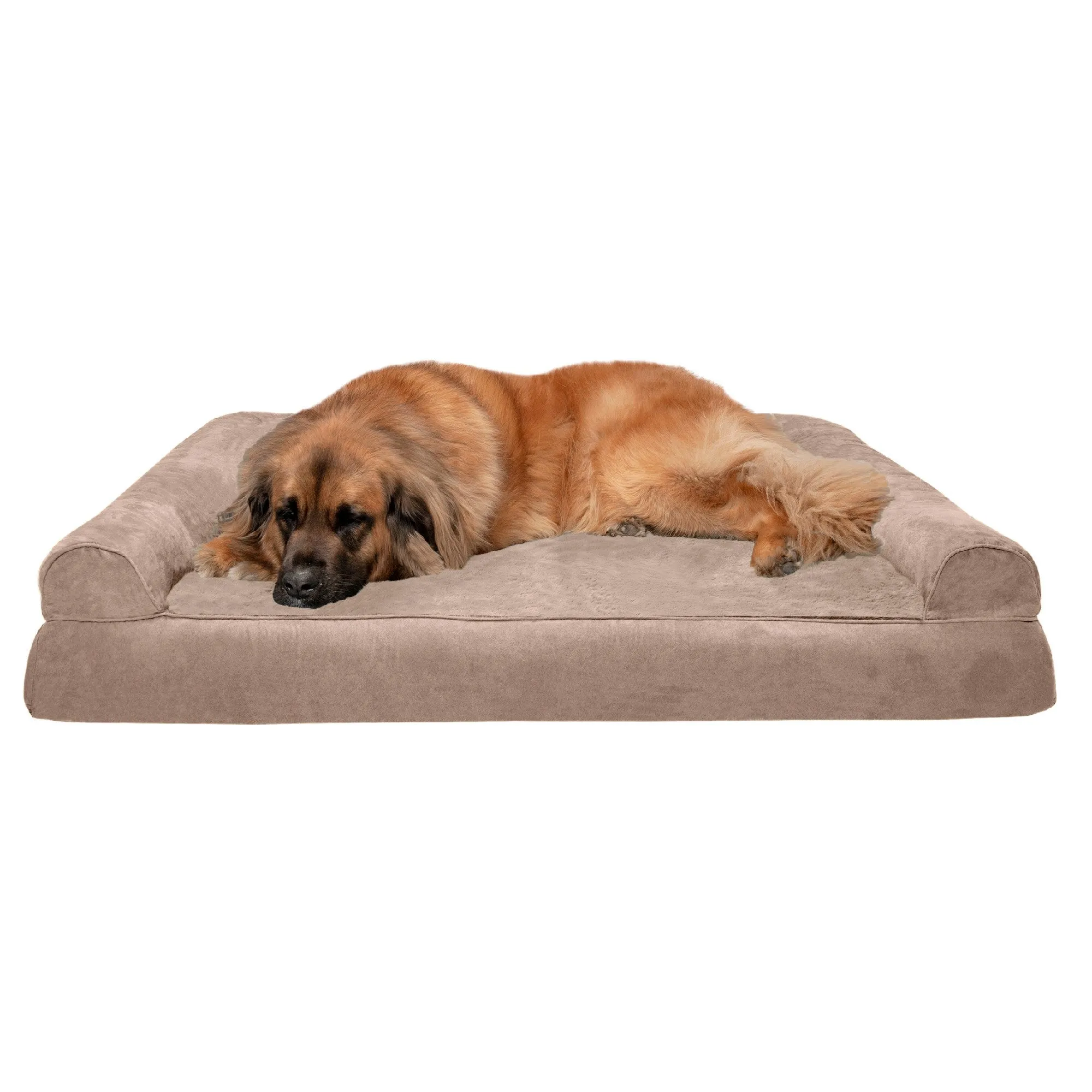 Sofa Dog Bed - Plush & Suede