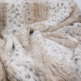 soft blanket - arctic snow leopard