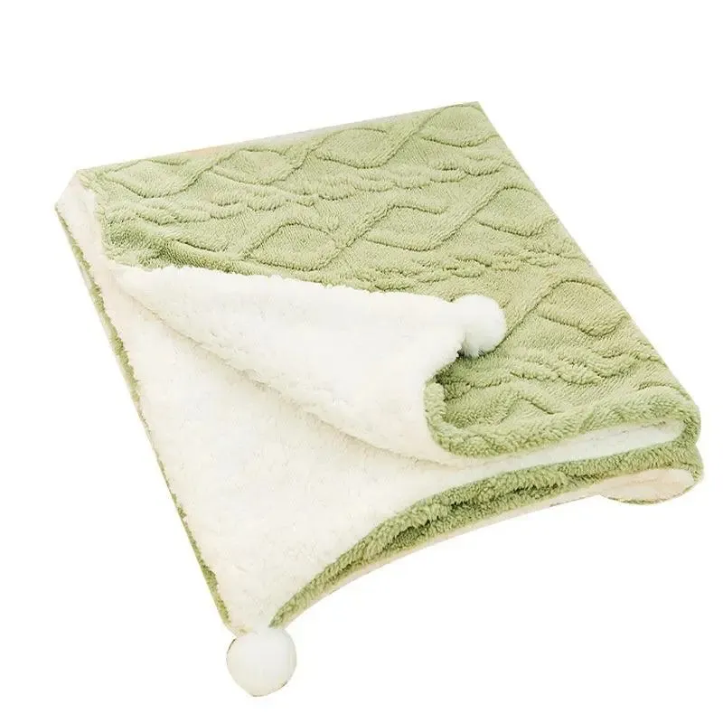 Soft Pet Blanket Style Solid Colour Cat Supplies